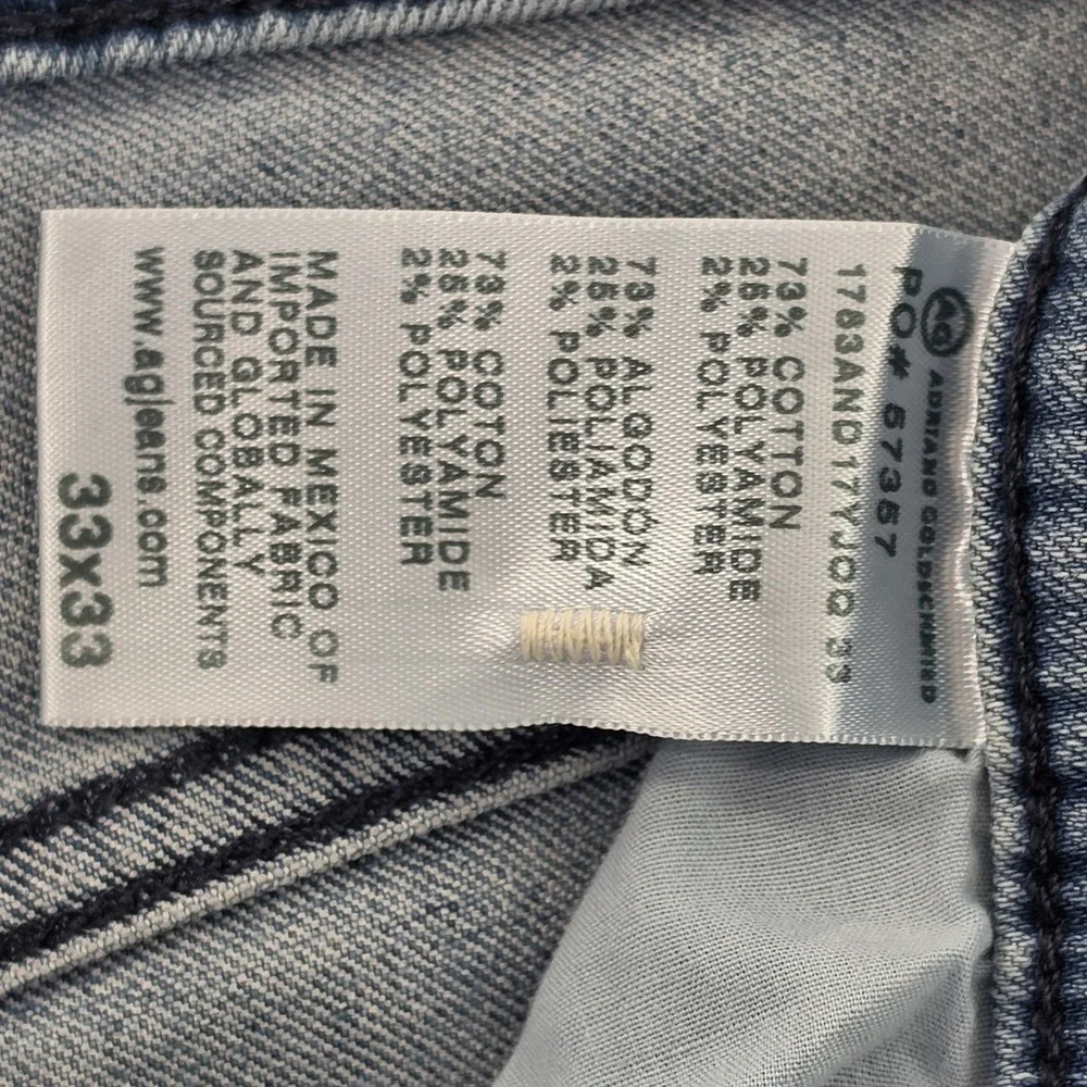 AG A Goldshmeid AG-ED Denim Tellis Modern Slim Men's 33x33 NWT Stretch NEW‎